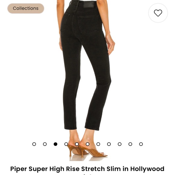 GRLFRND Piper Super High Rise Stretch Slim in Hollywood Black Jeans Size 27 - Picture 2 of 8